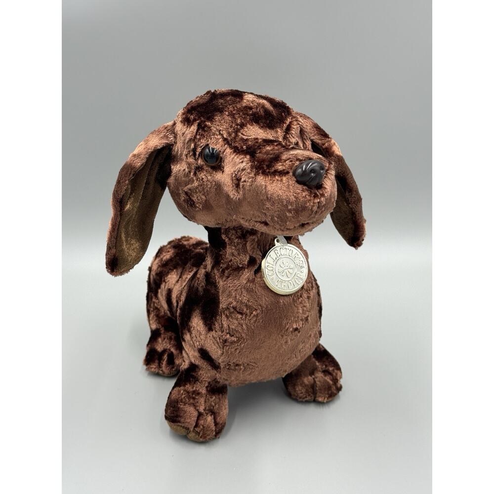 Vintage Dan Dee Collectors Choice Brown Dachshund Weiner Dog 10" Stuffed Animal